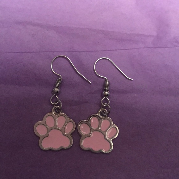 Paw print earrings - Picture 2 of 4